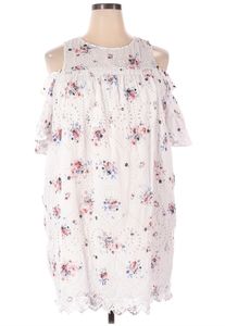 Loft white eyelet floral dress